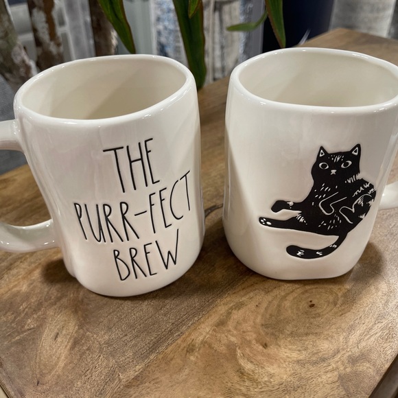 Rae Dunn Black Cat the Purr-fect Brew Coffee Cup Mug NEW - Picture 2 of 4